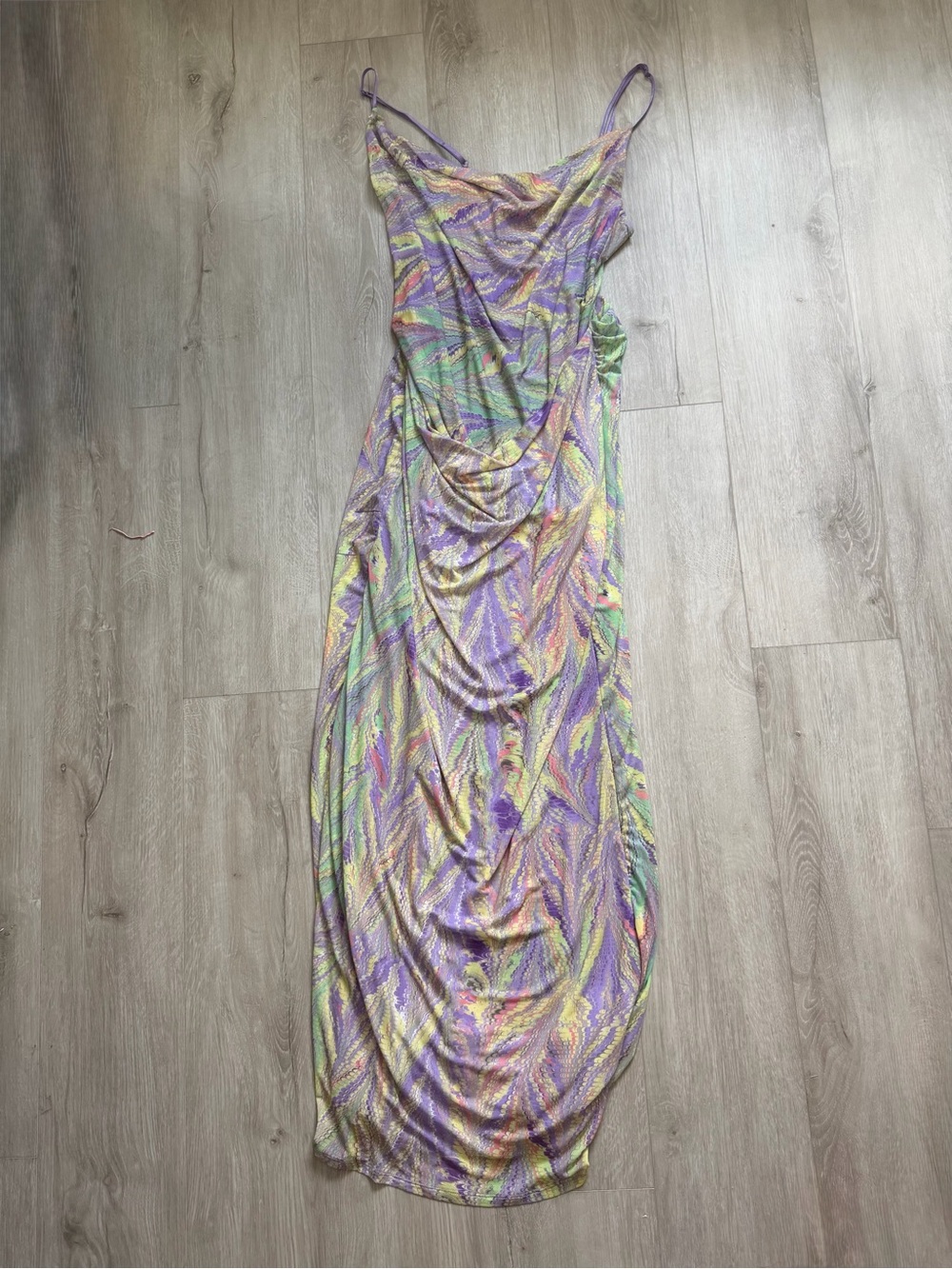 AFRM Gillian Cowl Neck Maxi Slip Dress, NWT